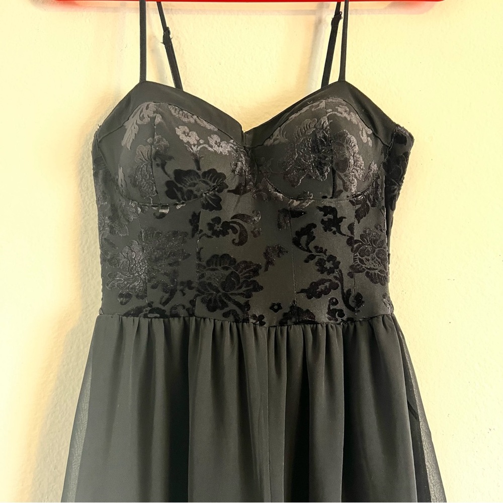 Black bustier jumpsuit